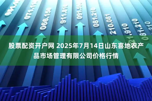 股票配资开户网 2025年7月14日山东喜地农产品市场管理有限公司价格行情